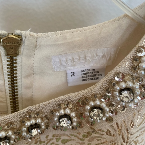 Urban Outfitters 2013 Gold Holiday Dress with Back Cut Outs - Picture 3 of 9